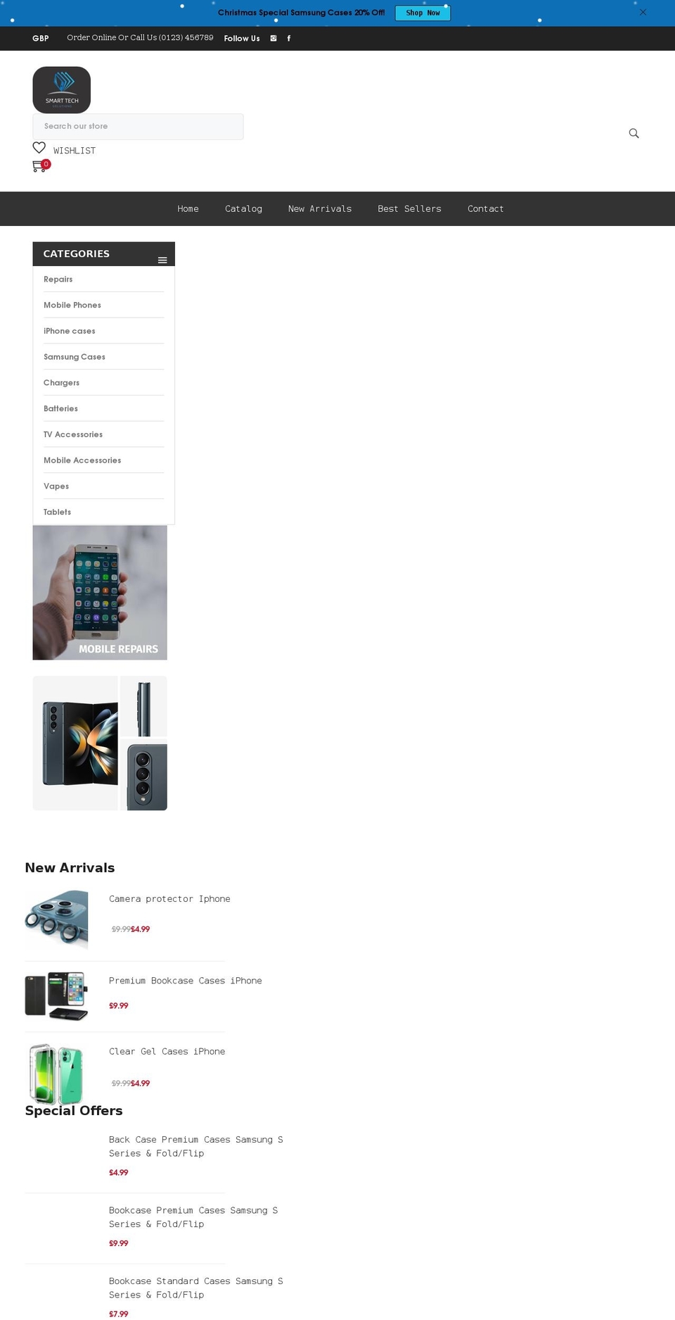smarttechsolutions.uk shopify website screenshot