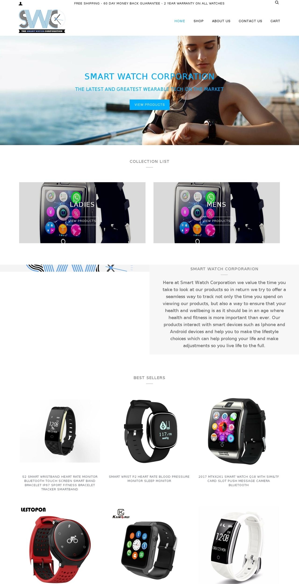 smartwatchcorp.com — Shopify storefront screenshot