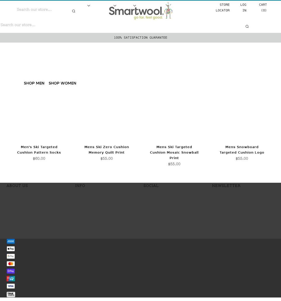 Smart Shopify theme site example smartwool.co.nz