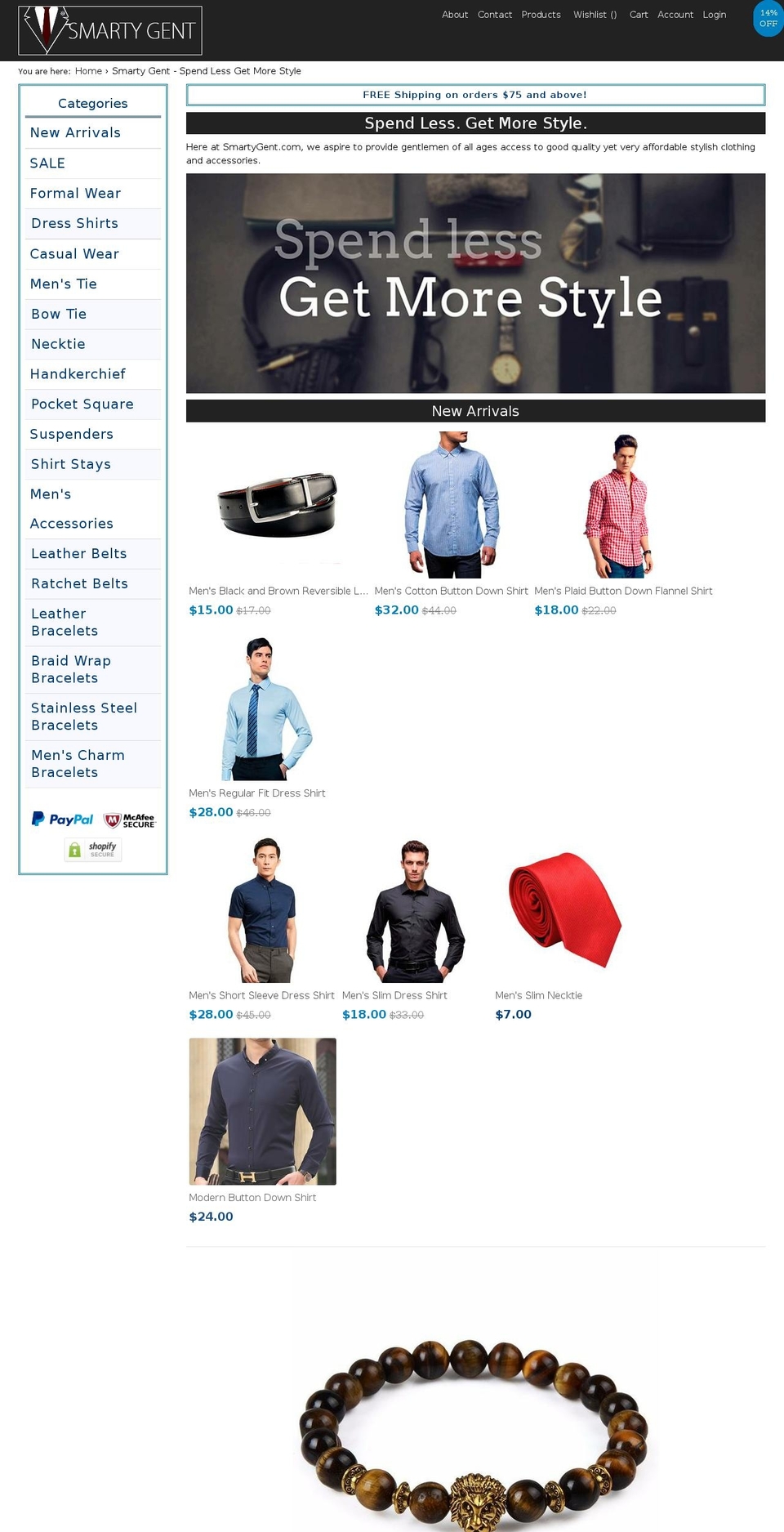 smartygent.com shopify website screenshot