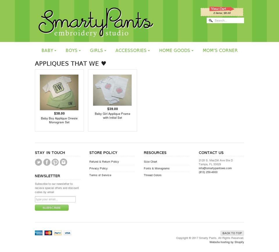 smartypantsws.com shopify website screenshot