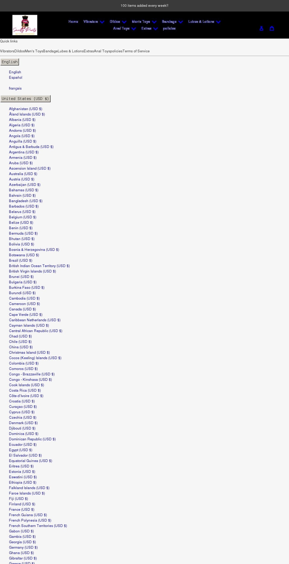smartypantzaccessoriez.com shopify website screenshot