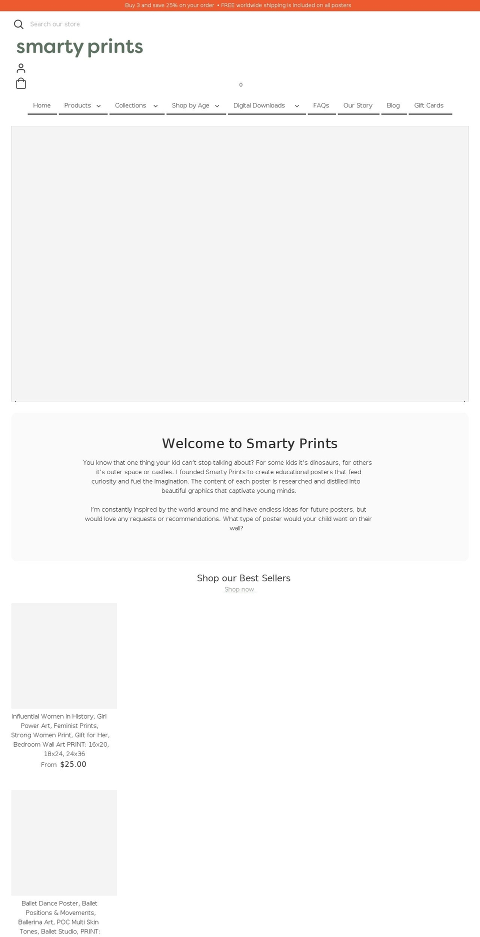 smartyprintsshop.com shopify website screenshot