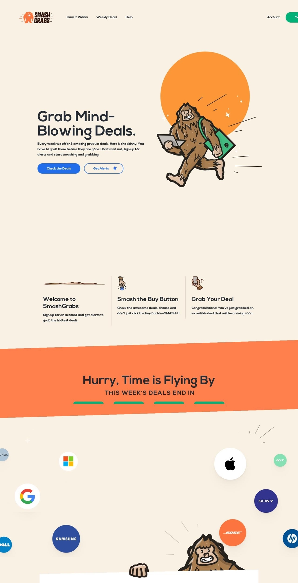 smashgrabs.com shopify website screenshot