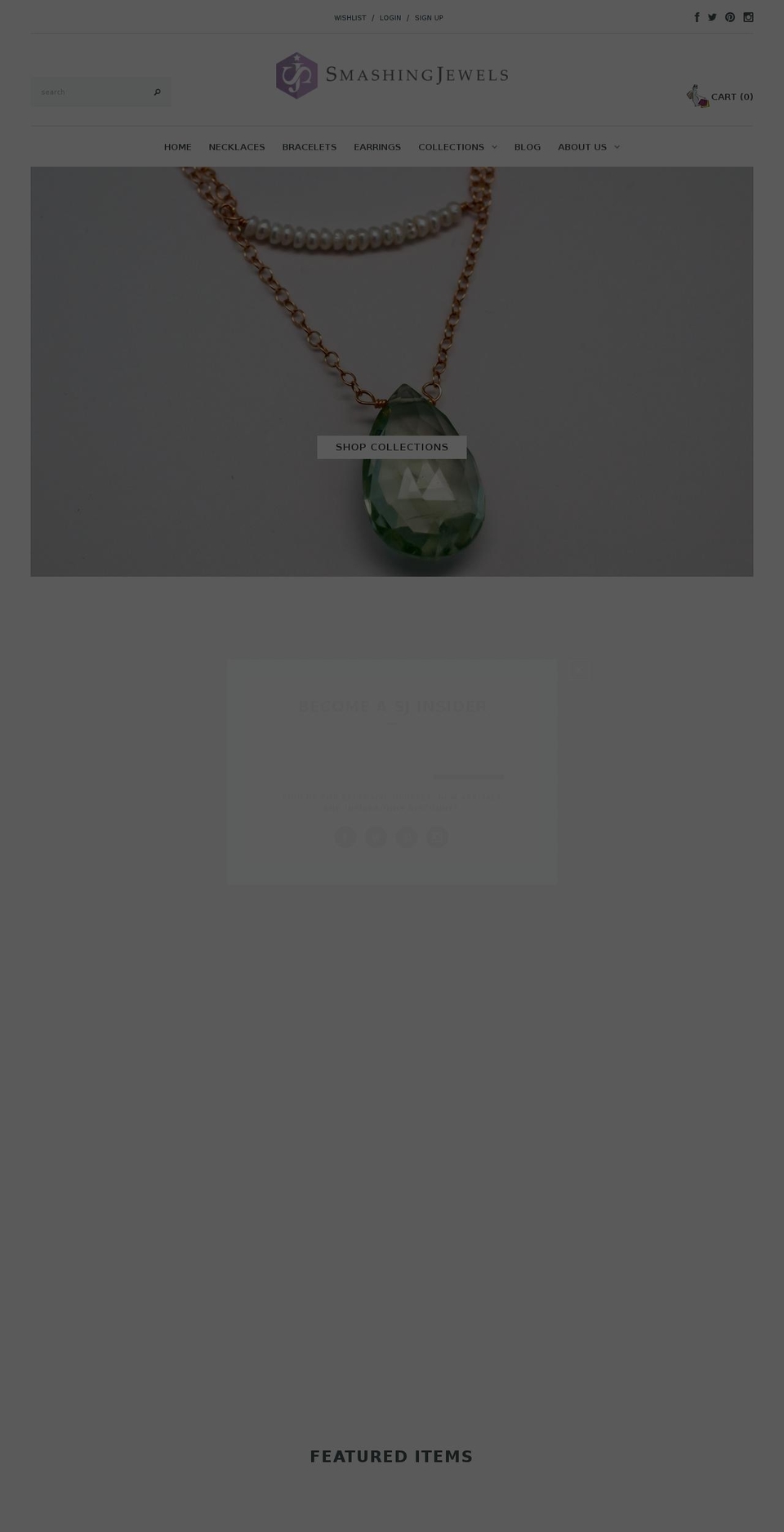 smashingjewels.com shopify website screenshot