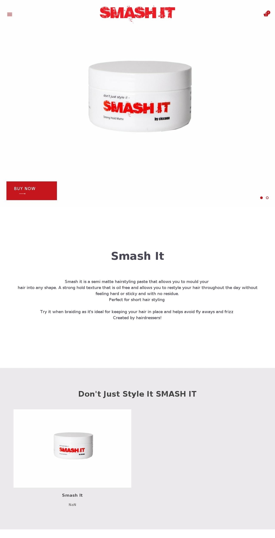 smashitprofessional.com shopify website screenshot