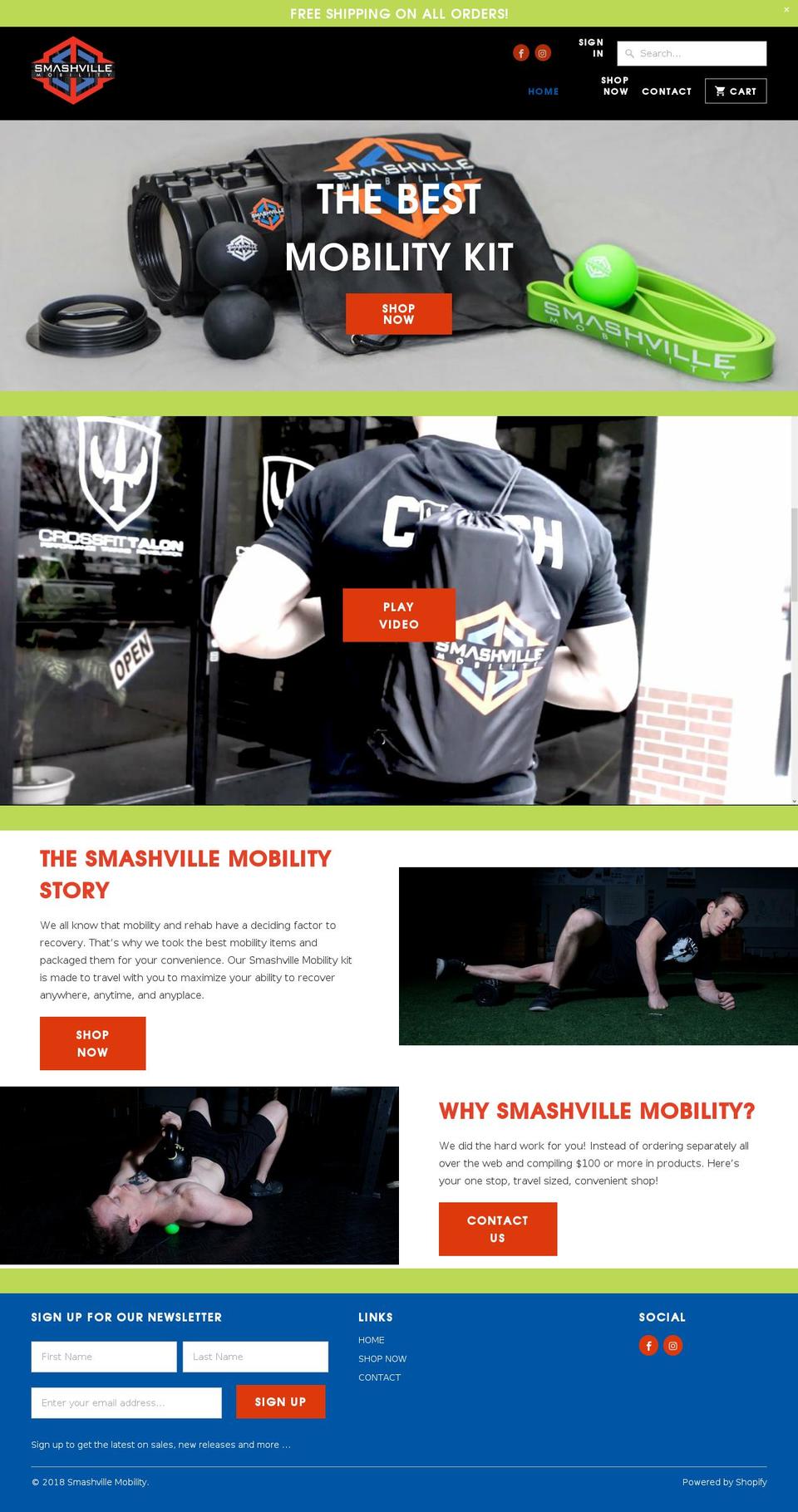 smashvillemobility.com shopify website screenshot