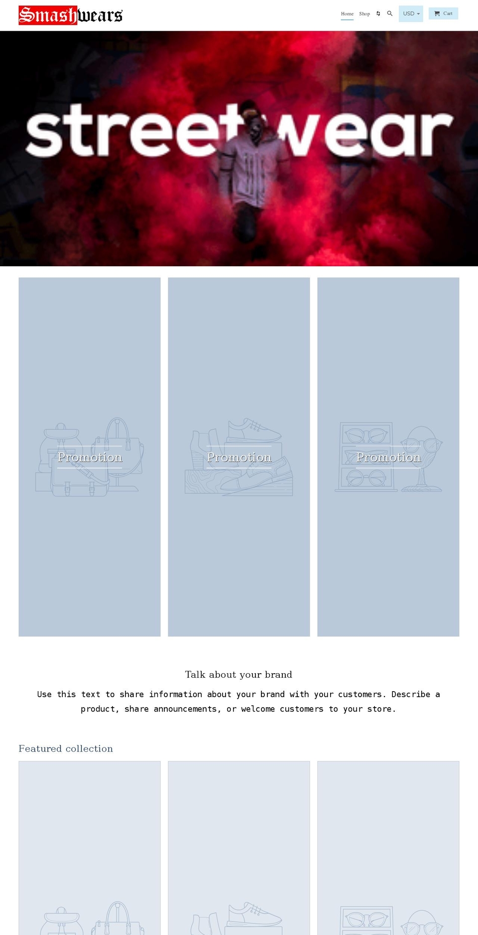 smashwears.com shopify website screenshot