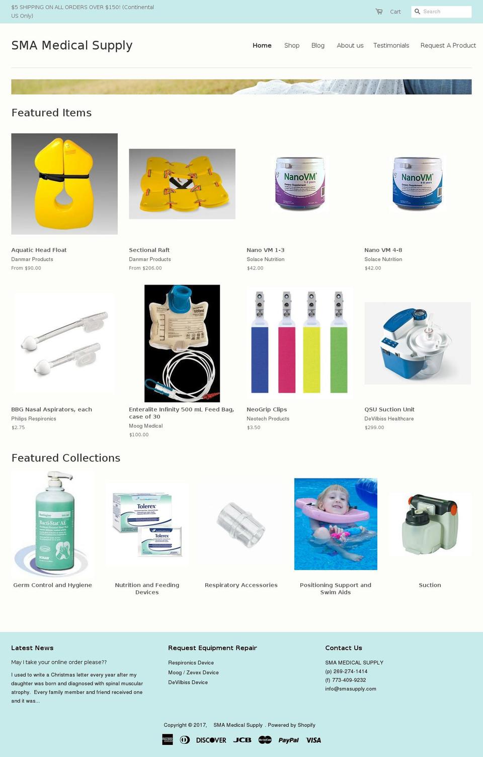 smasupply.com shopify website screenshot