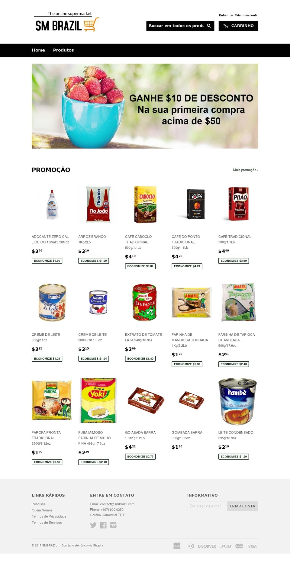 smbrazil.com shopify website screenshot