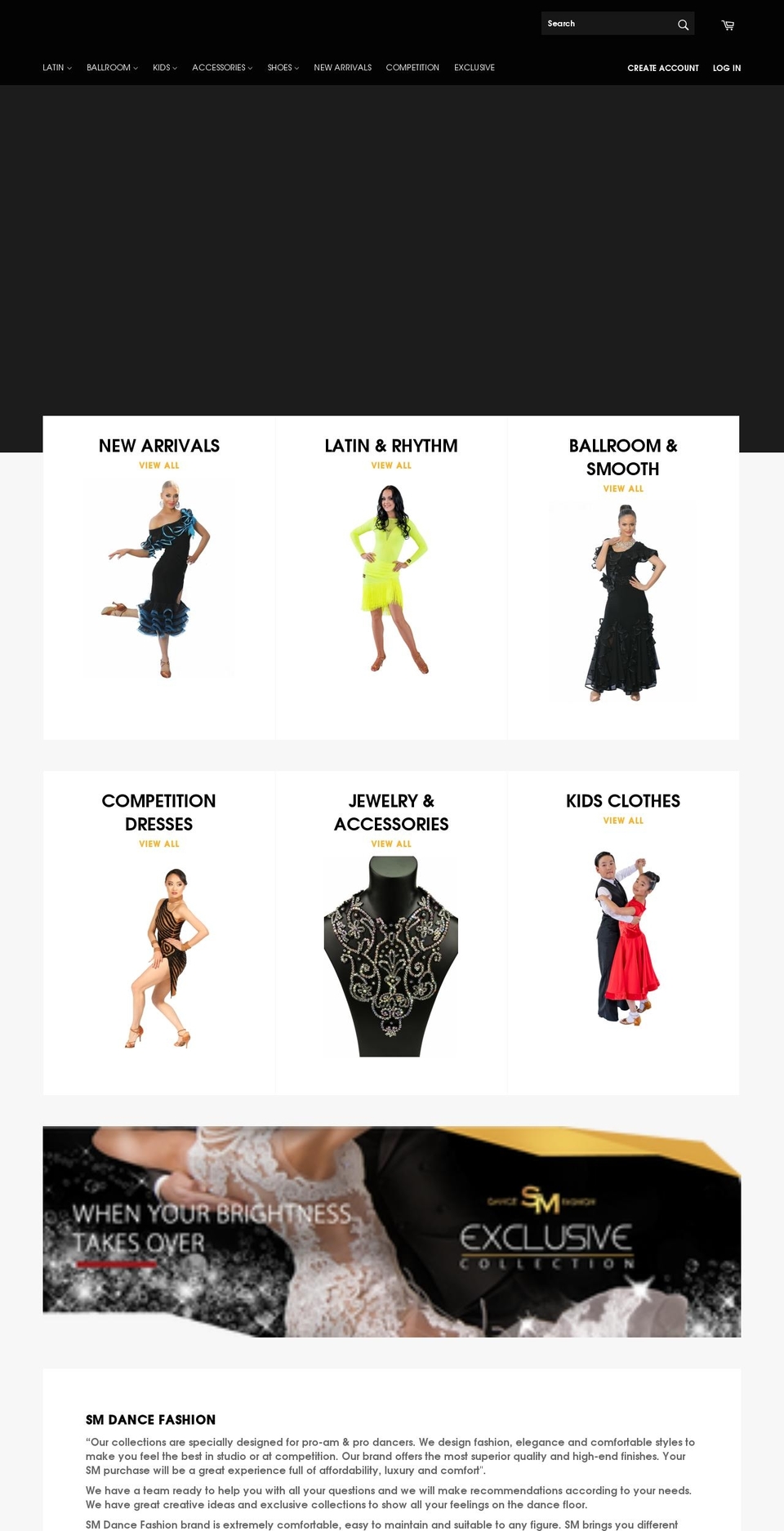 smdancefashion.com — Shopify storefront screenshot