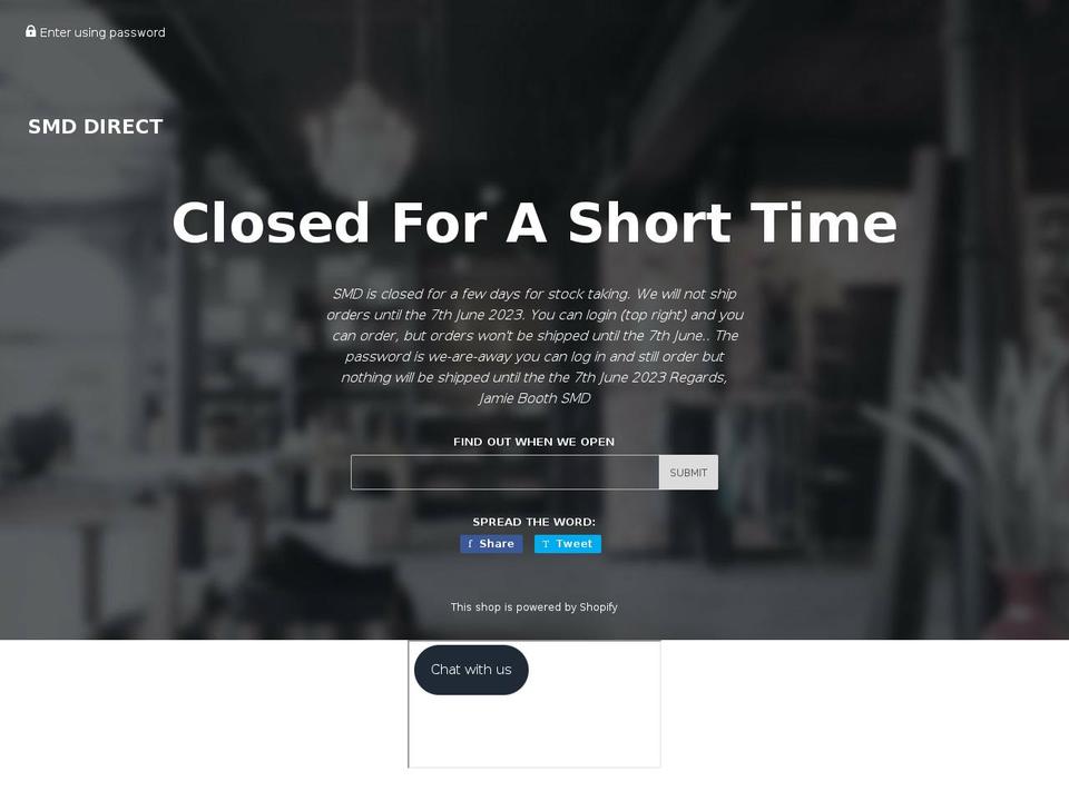 smddirect.co.uk shopify website screenshot
