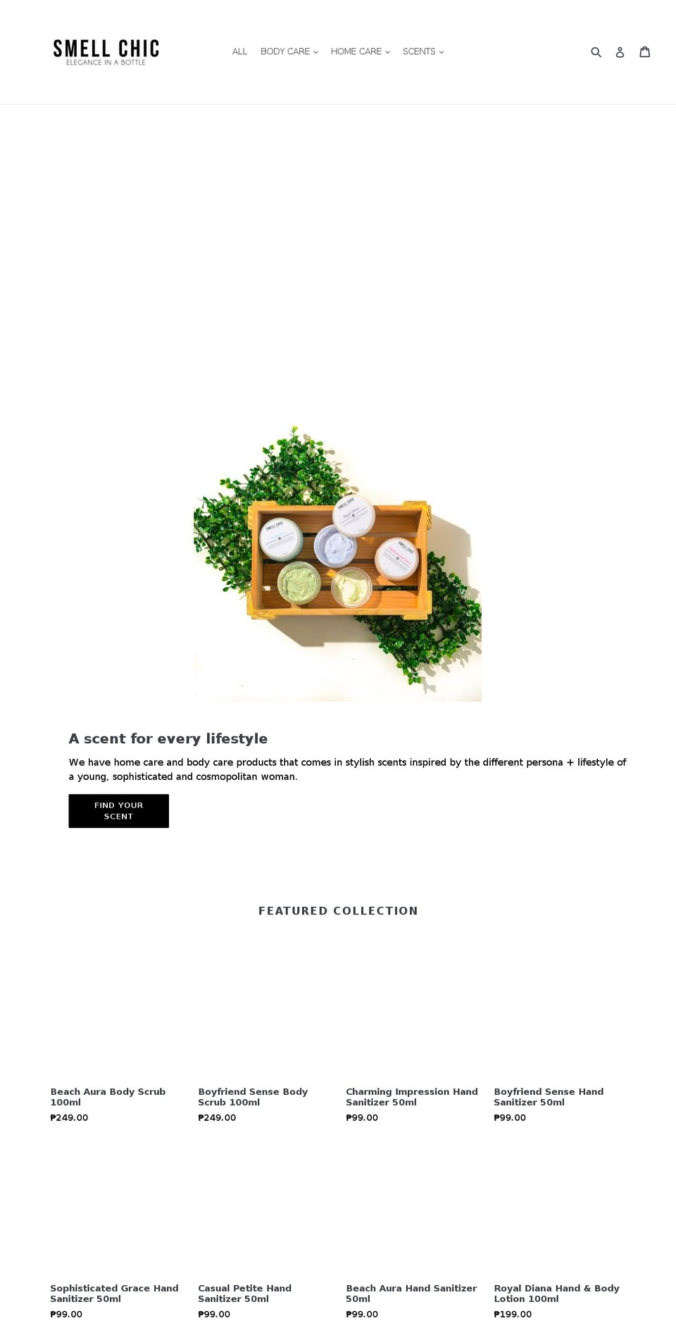smellchic.com shopify website screenshot