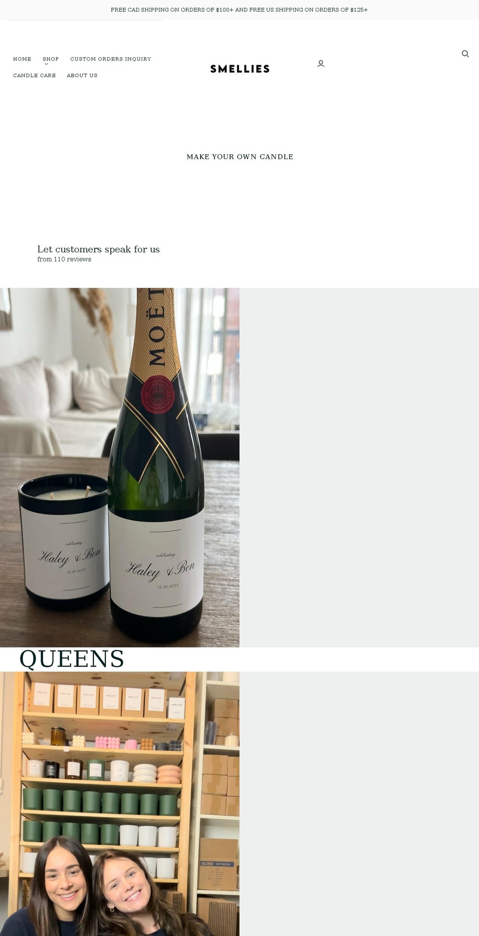 smellies-scents.com shopify website screenshot