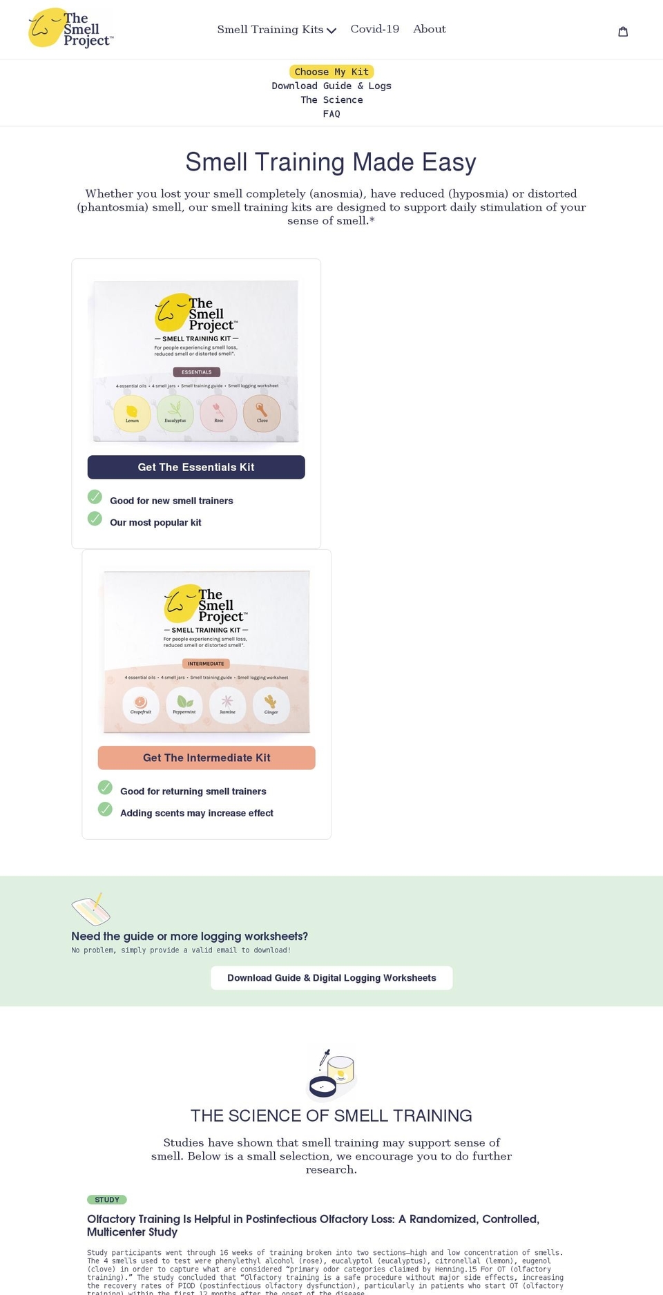 smellproject.com shopify website screenshot