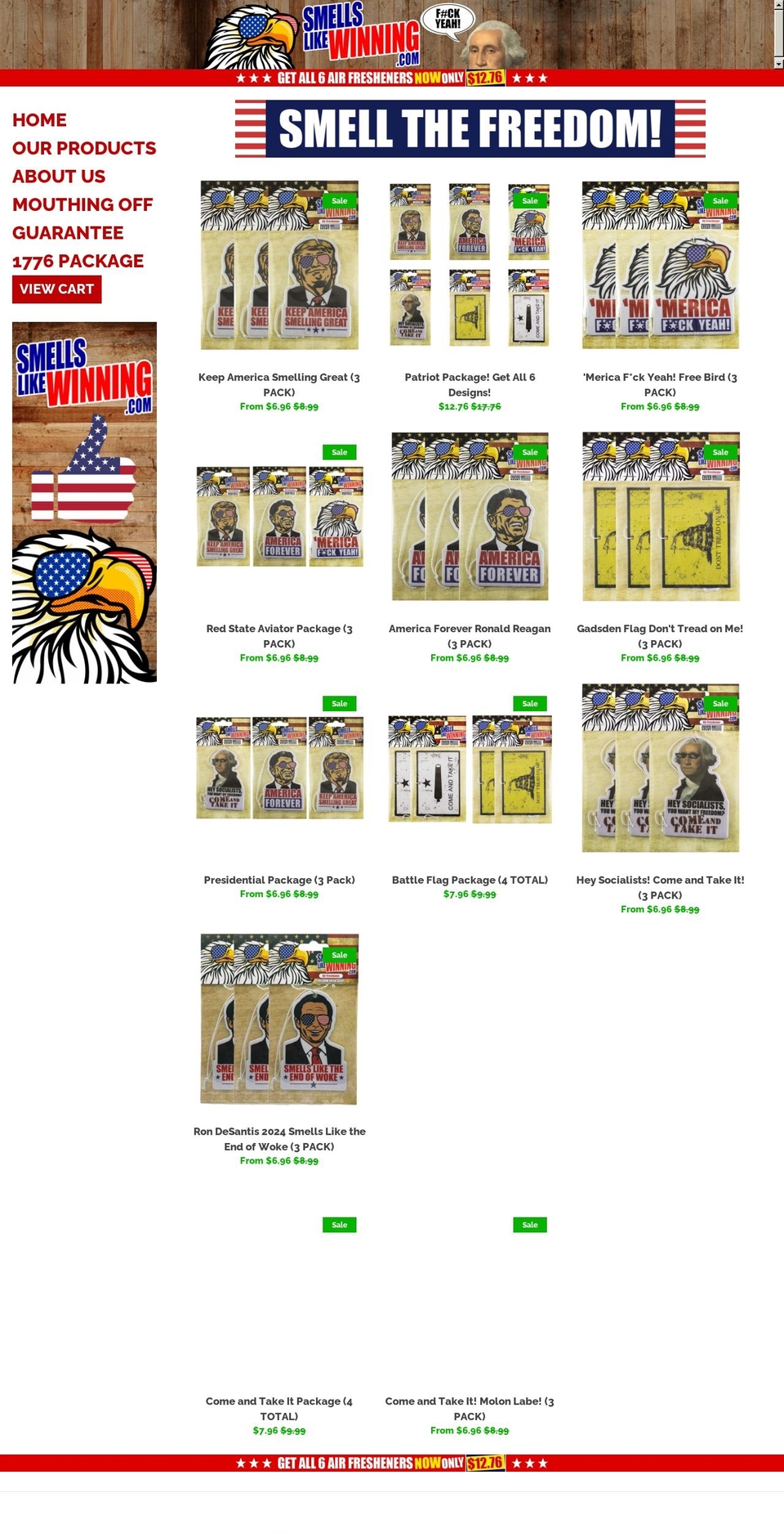 smellslikewinning.com shopify website screenshot