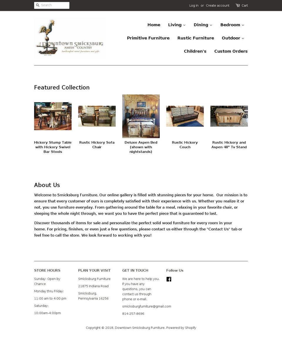 smicksburgfurniture.net shopify website screenshot
