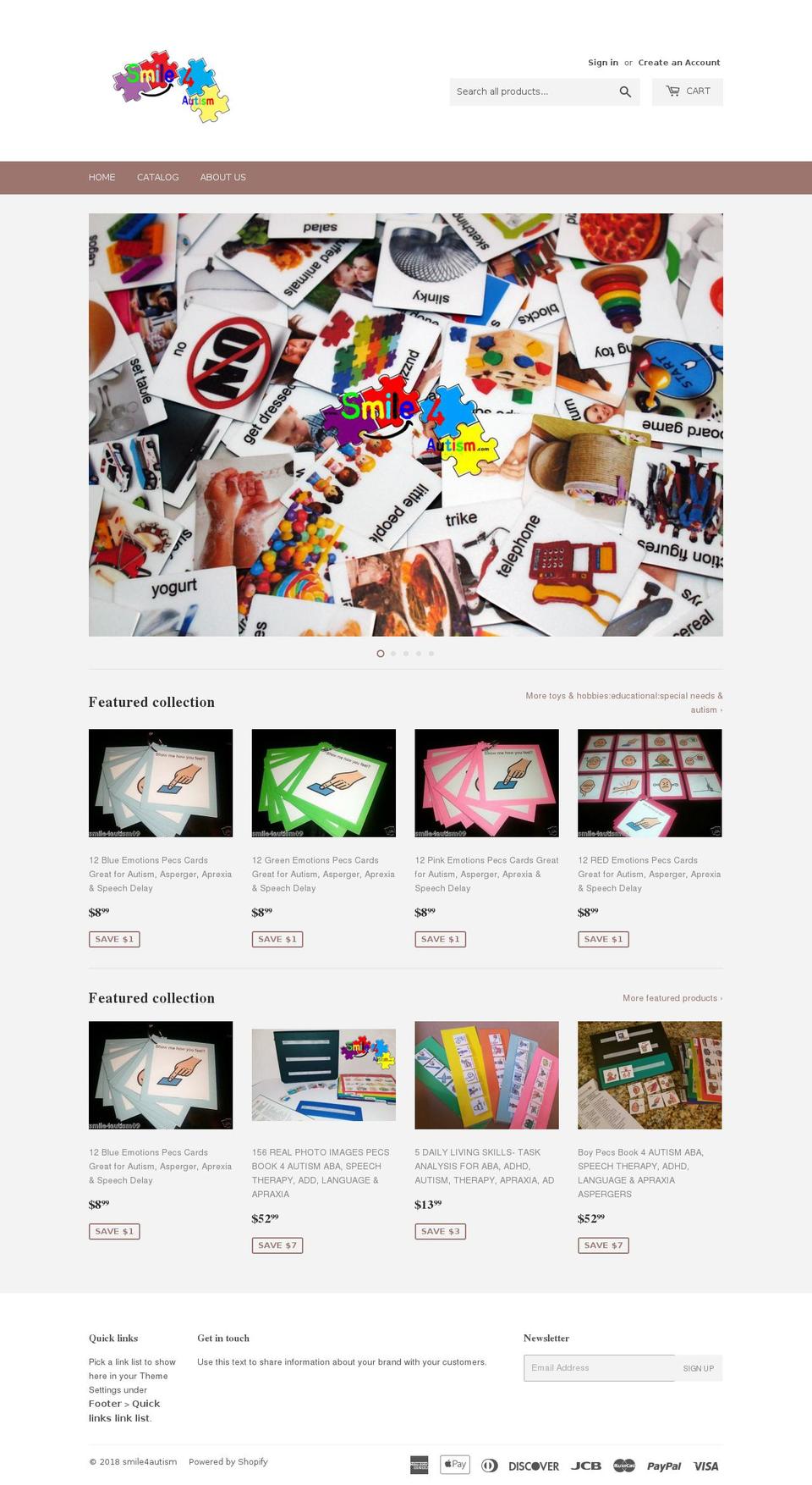 smile4autism.com shopify website screenshot