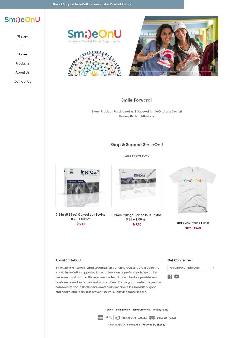 smileonu.com — Shopify storefront screenshot