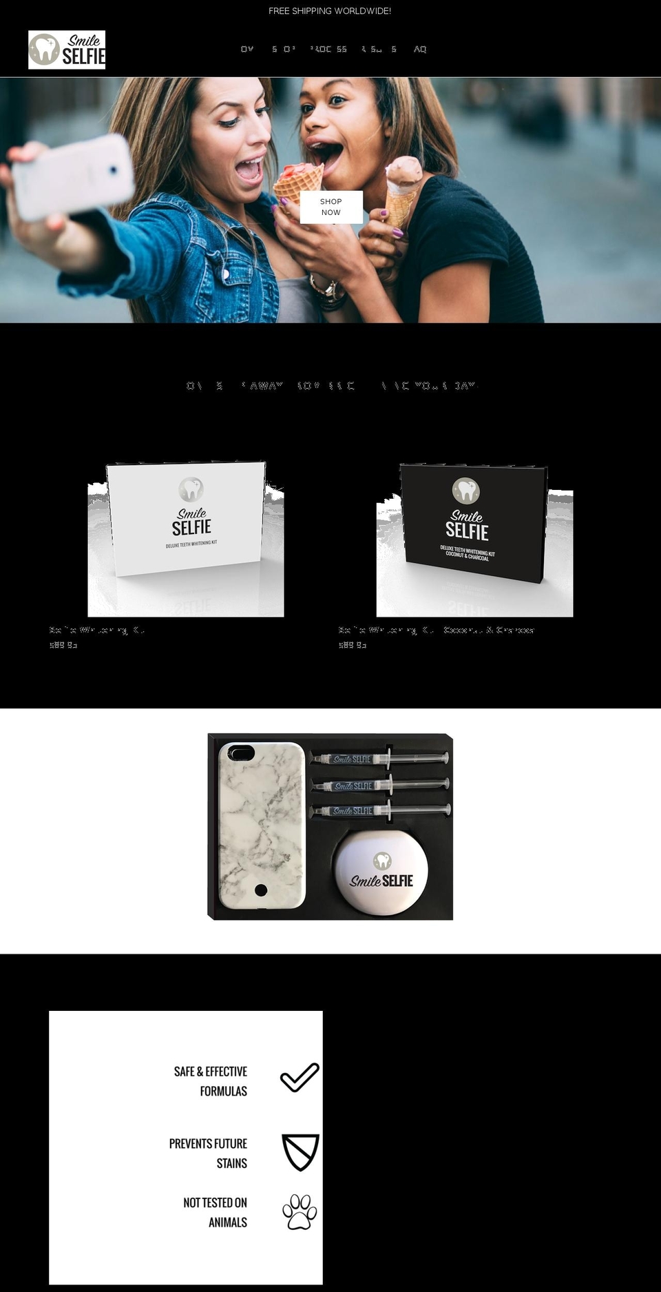 smileselfie.com shopify website screenshot