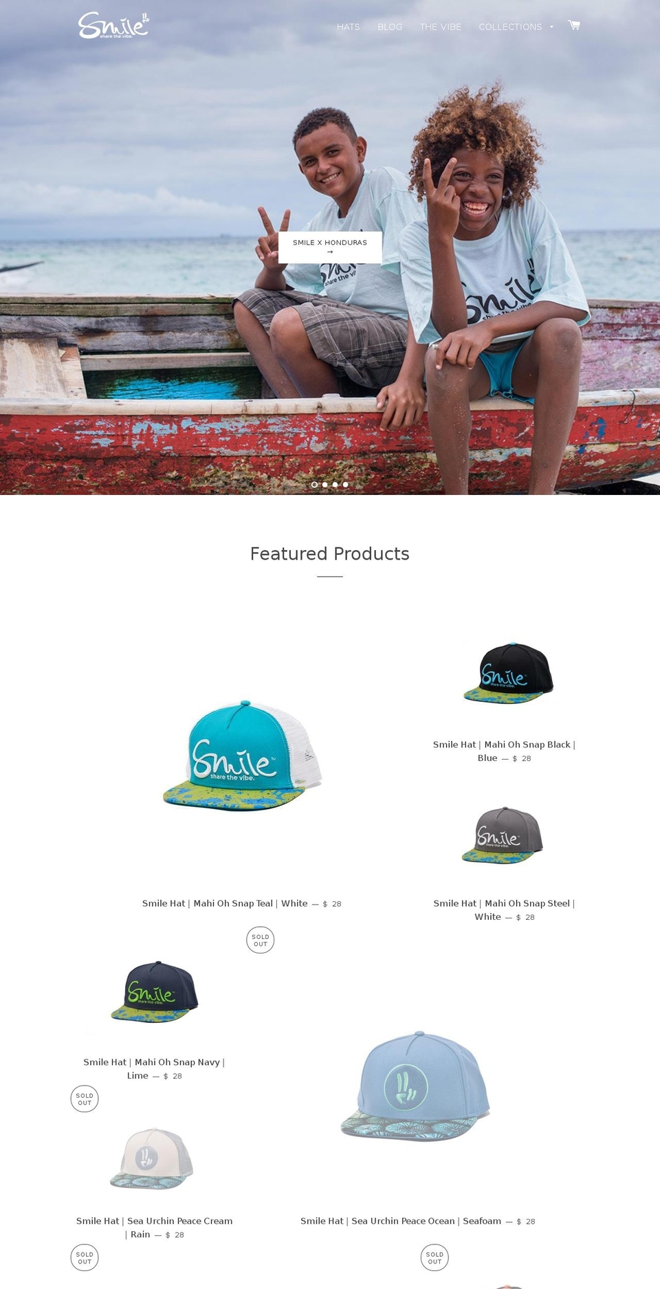 smilesharethevibes.com — Shopify storefront screenshot