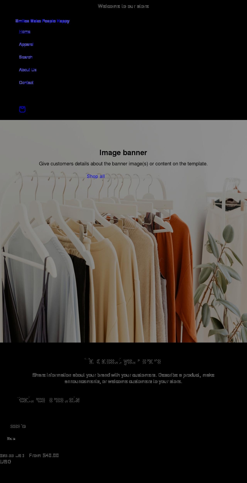 smilesmakepeoplehappy.com shopify website screenshot