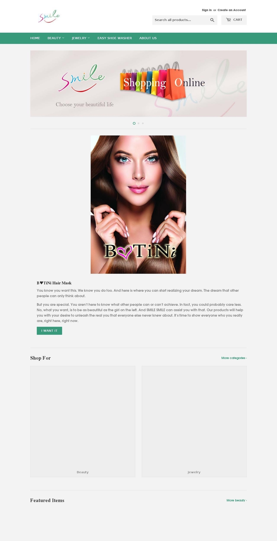 smilesmileshop.com — Shopify storefront screenshot
