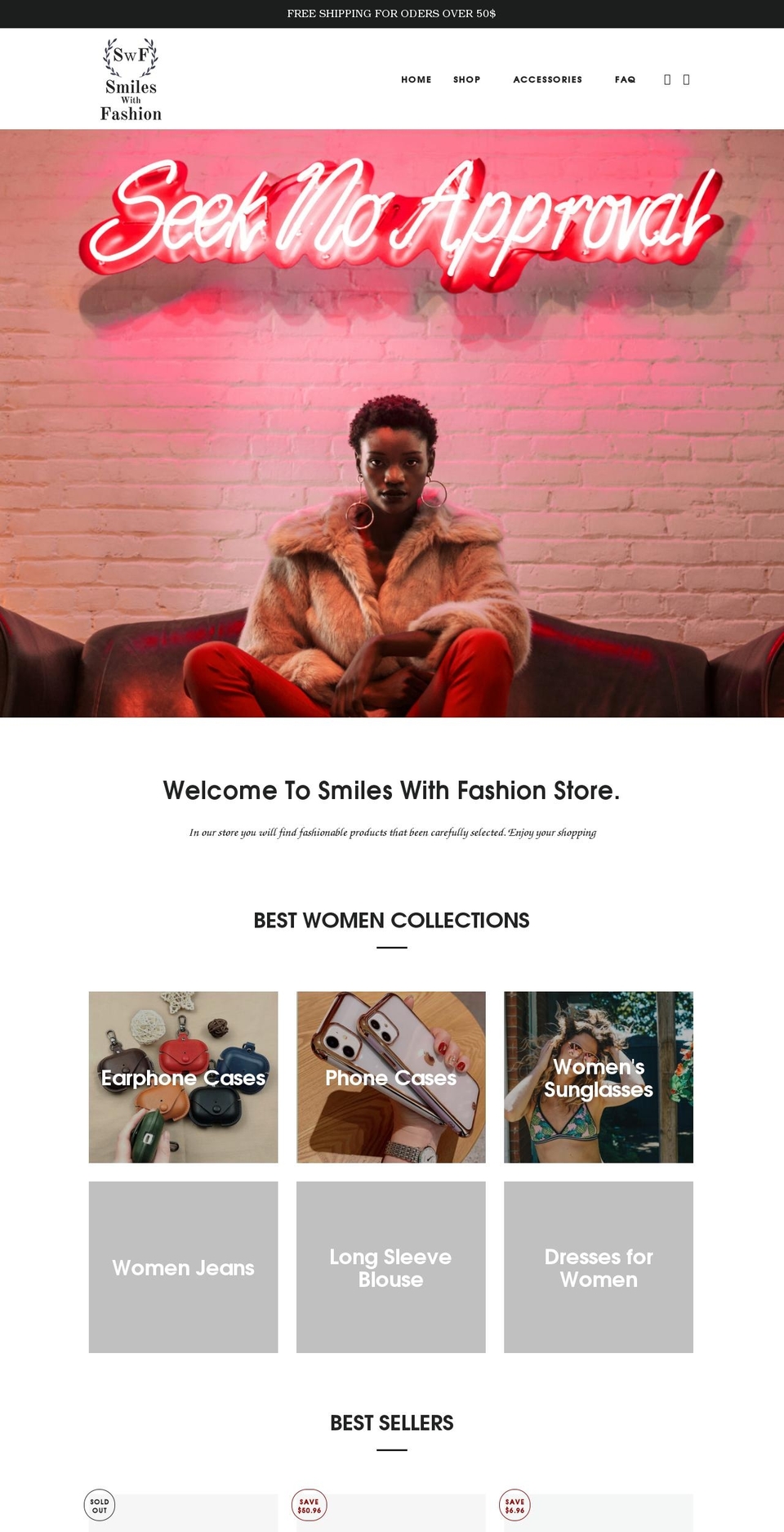 smileswithfashion.com — Shopify storefront screenshot