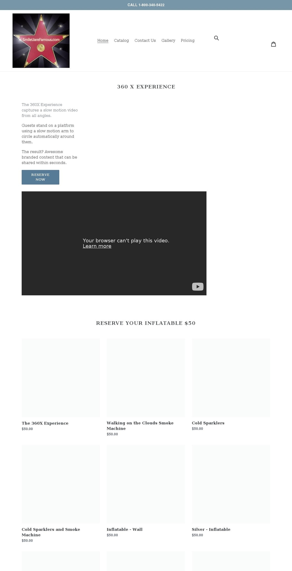 smileuarefamous.com shopify website screenshot