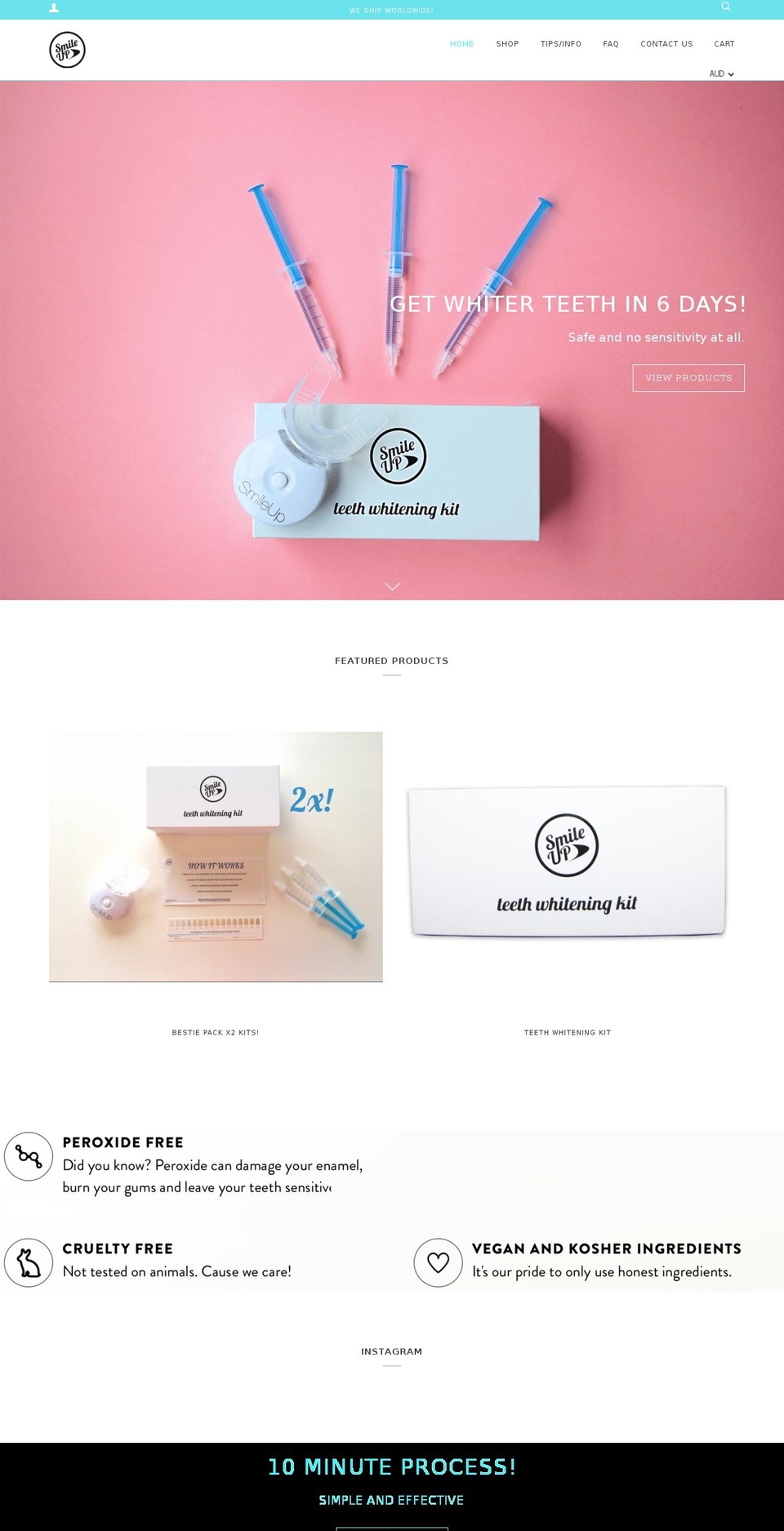 smileupteeth.com — Shopify storefront screenshot