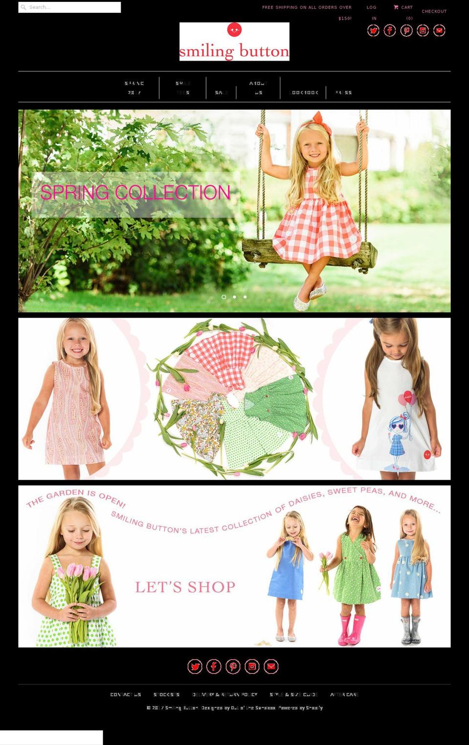 smileybuttons.com shopify website screenshot