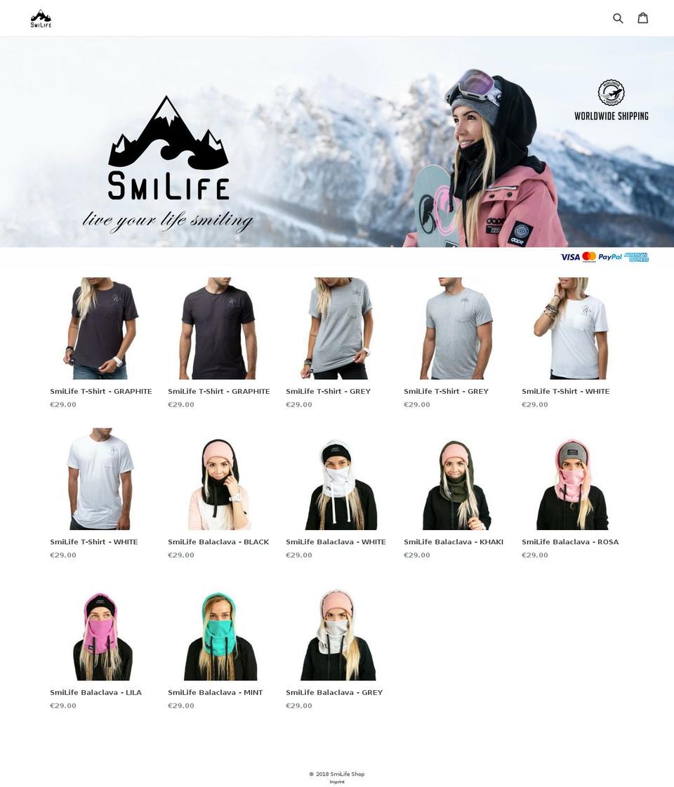 smilife-shop.com shopify website screenshot