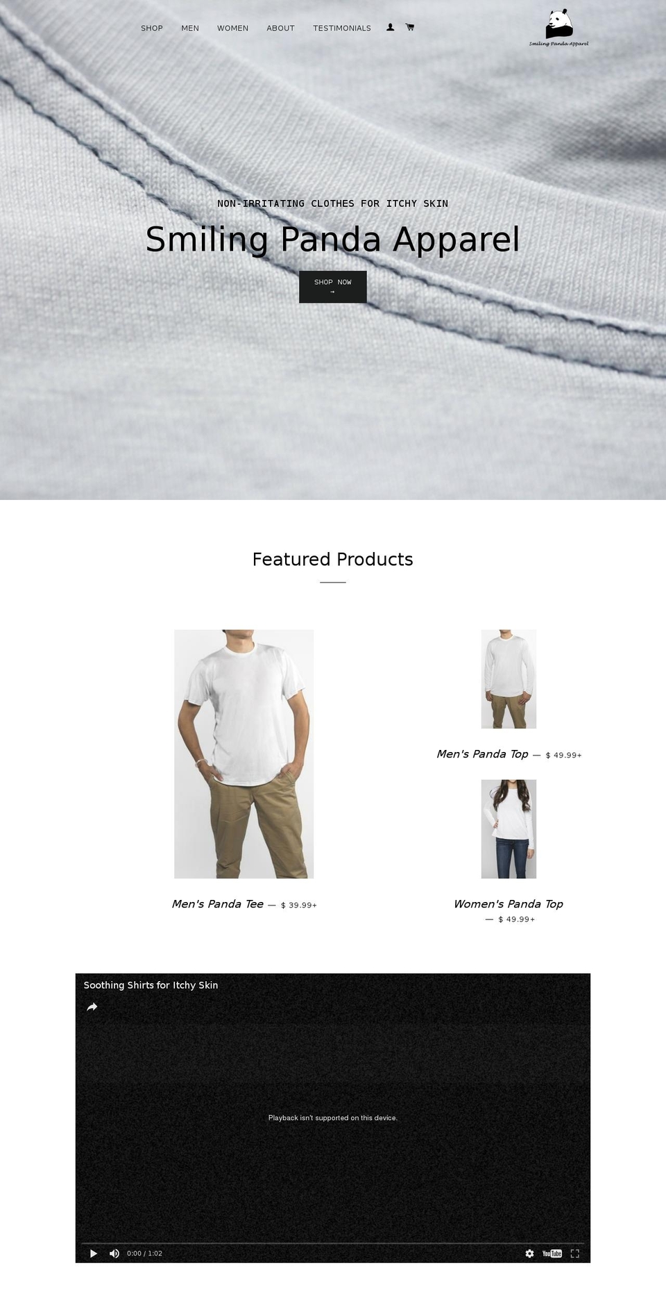 smiling-panda.com shopify website screenshot