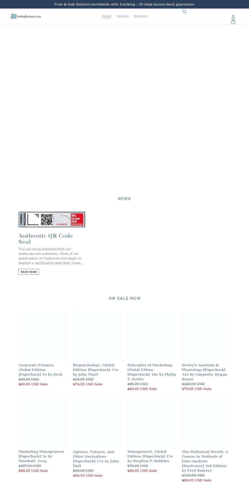 smilingbookstore.com shopify website screenshot