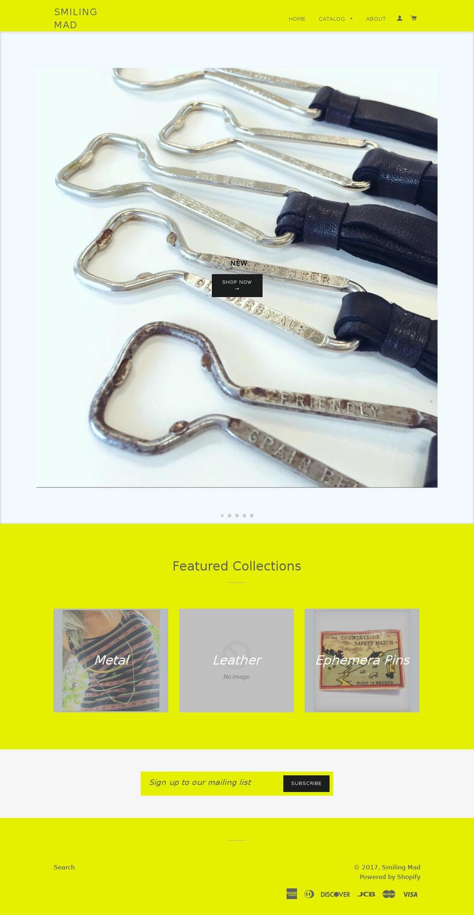 smilingmad.com shopify website screenshot