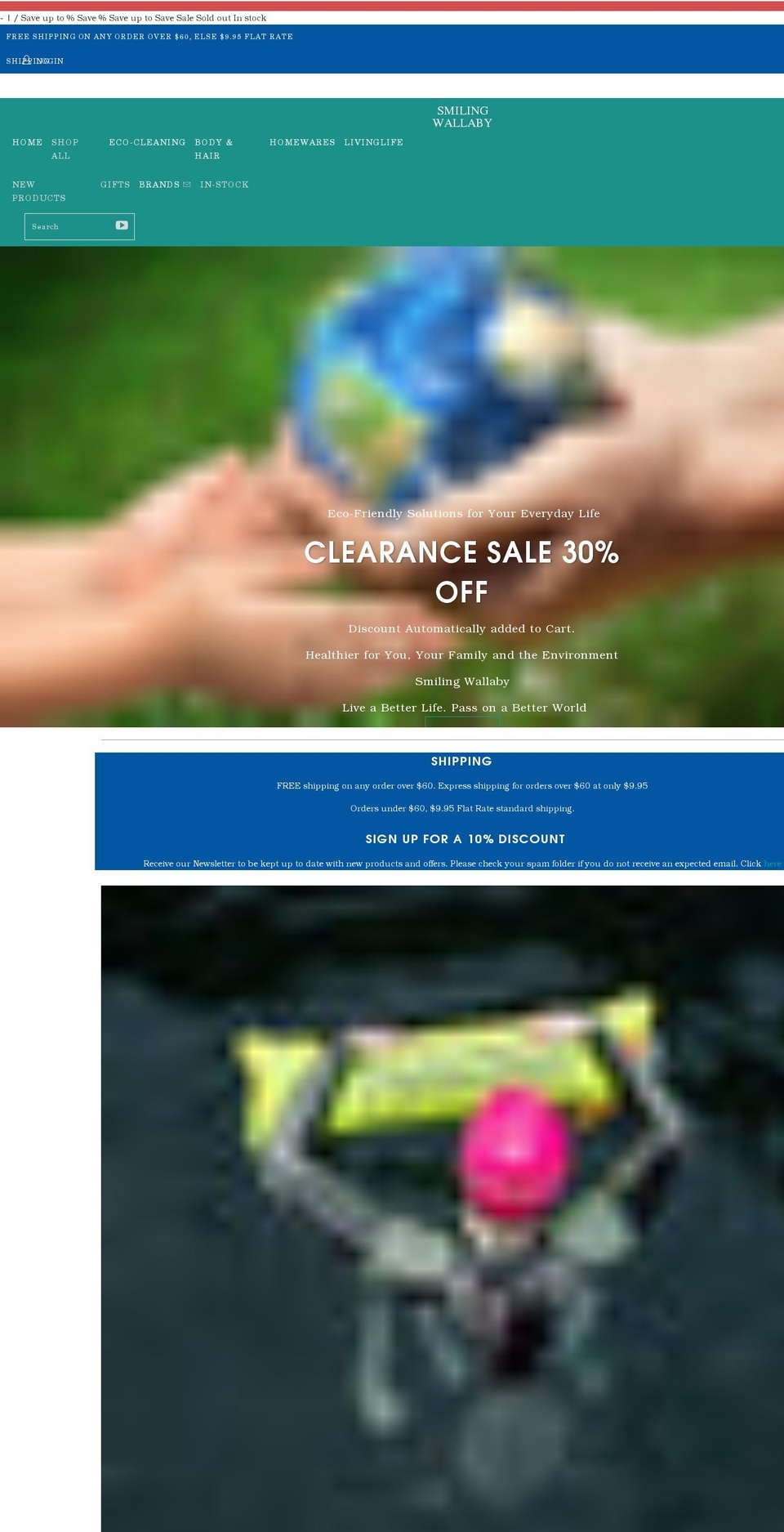 smilingwallaby.com.au shopify website screenshot