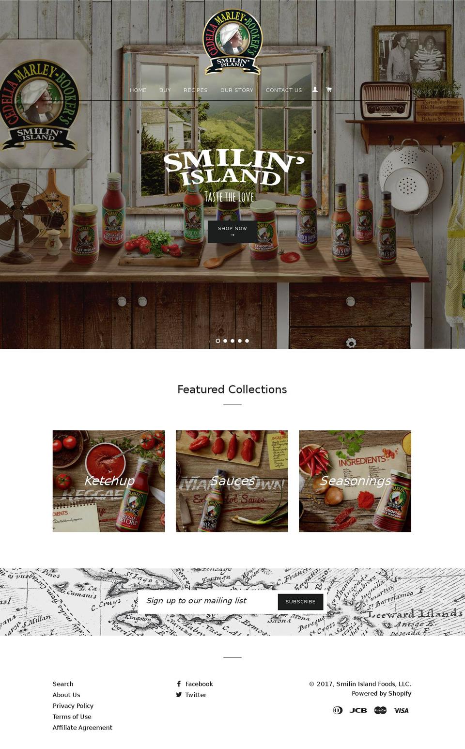 smilinislandfoods.com shopify website screenshot
