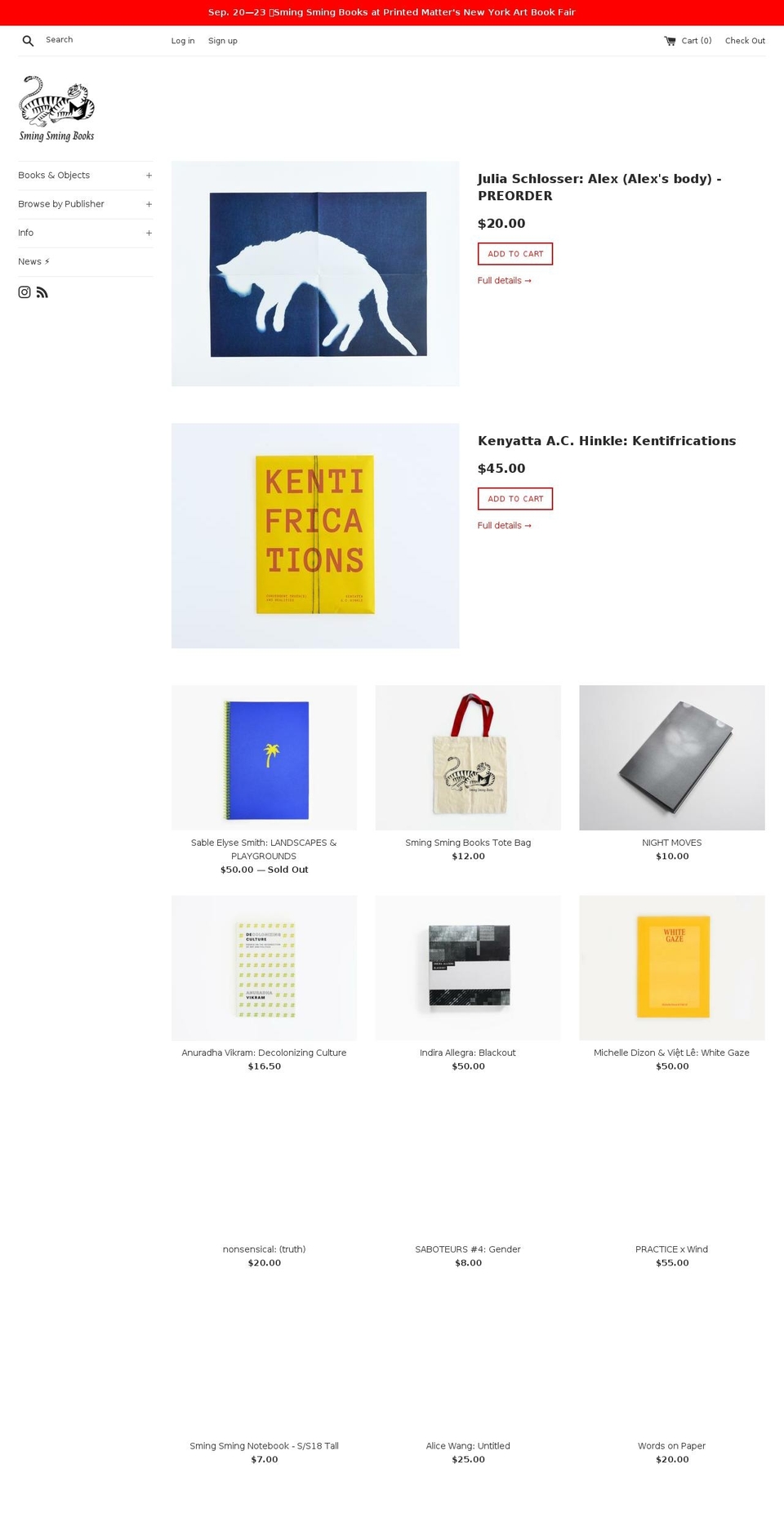 smingsming.com shopify website screenshot