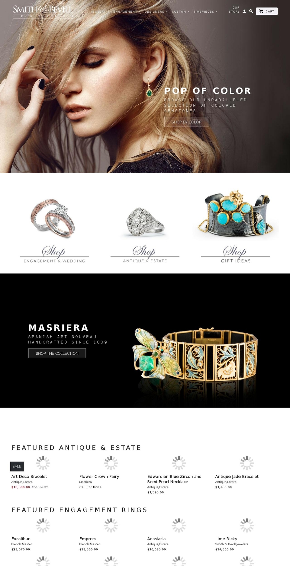 smithandbevill.com shopify website screenshot