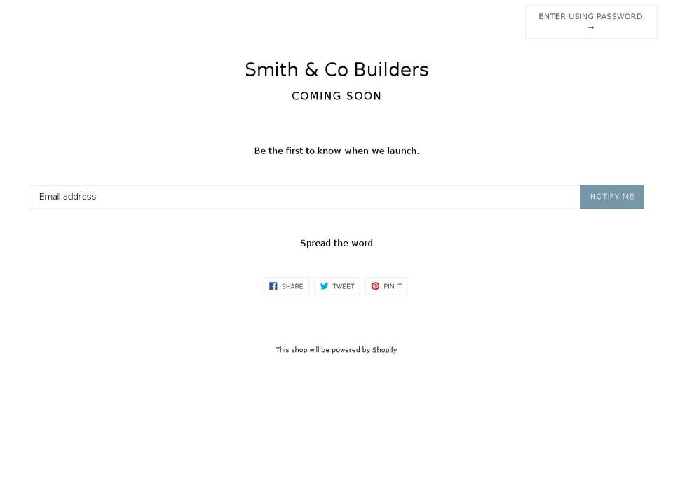smithandcobuilders.com shopify website screenshot