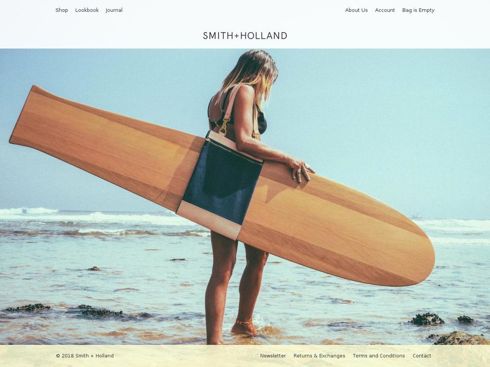 smithandholland.com shopify website screenshot