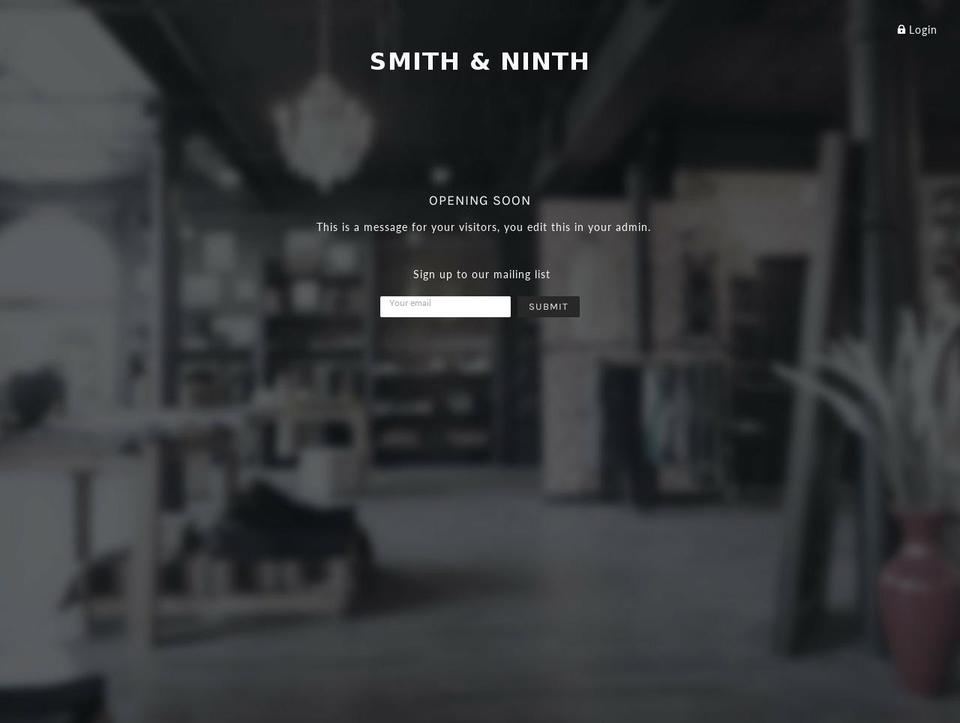 smithandninth.com — Shopify storefront screenshot