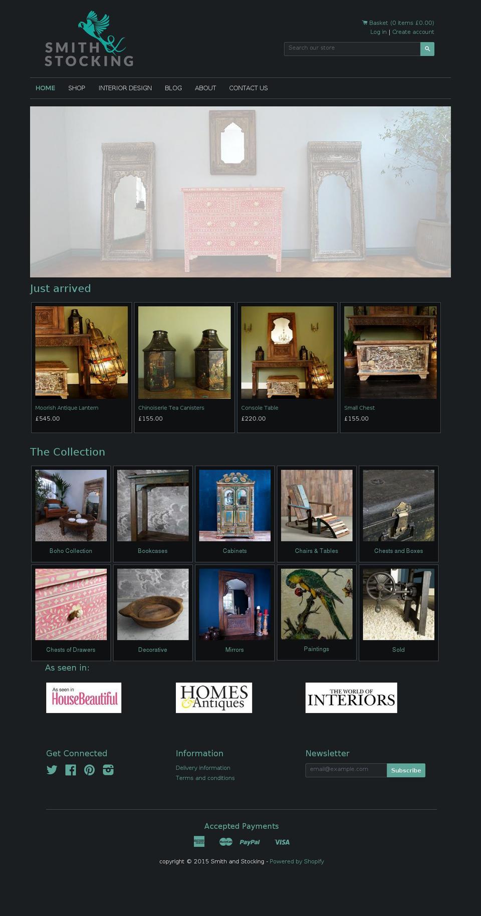 smithandstocking.com — Shopify storefront screenshot