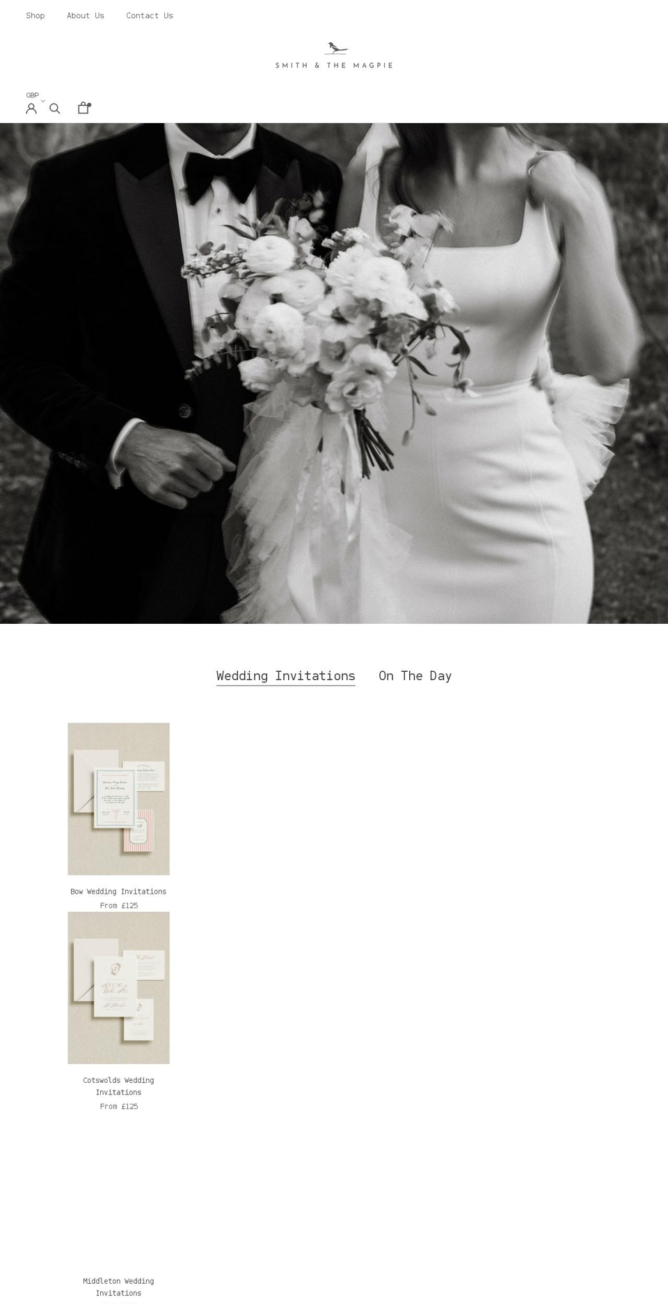 smithandthemagpie.com shopify website screenshot
