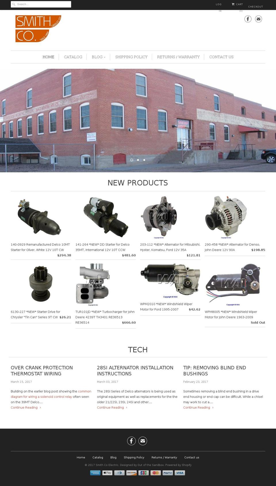 smithcoelectric.com shopify website screenshot