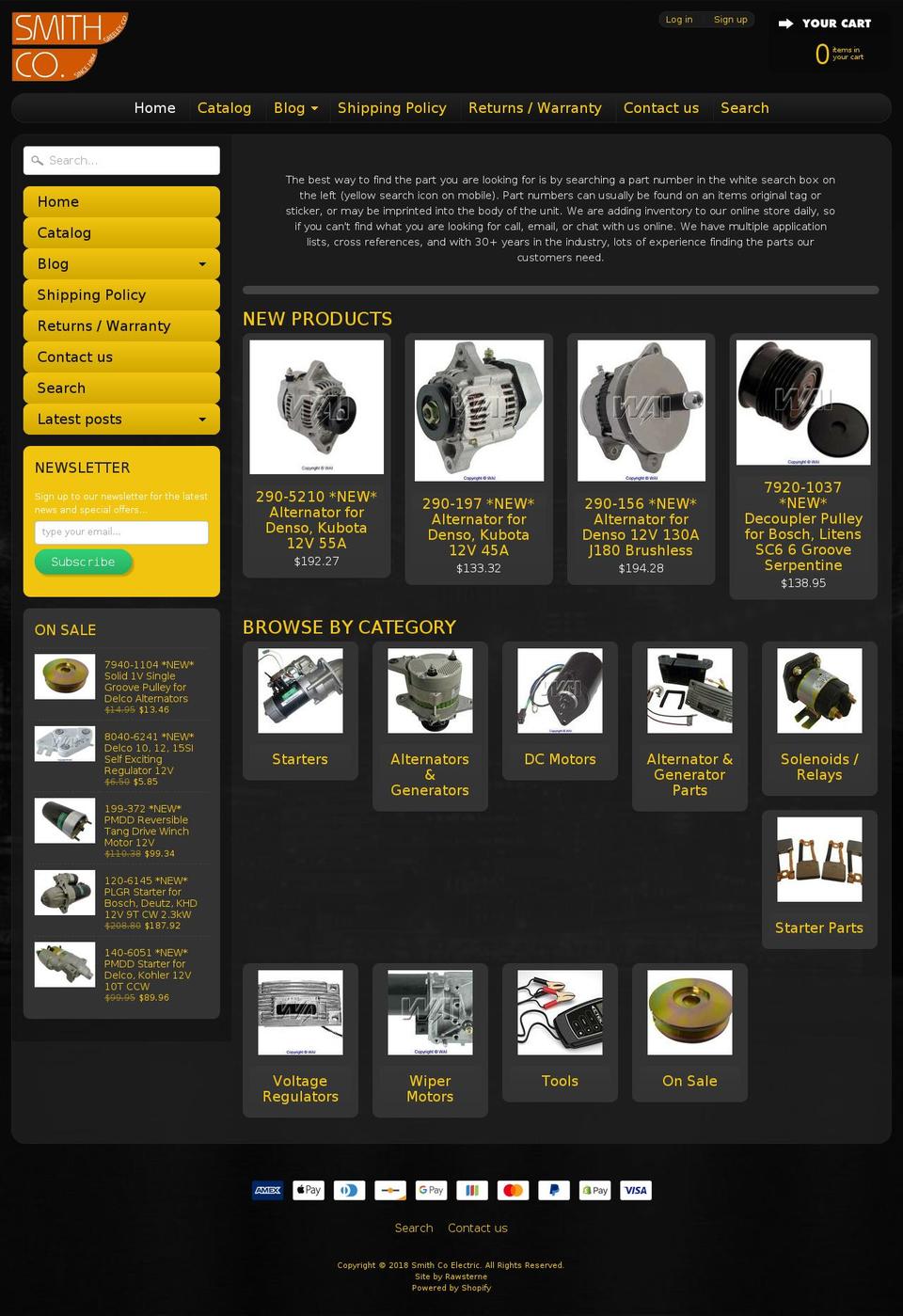 smithcoelectric.net shopify website screenshot