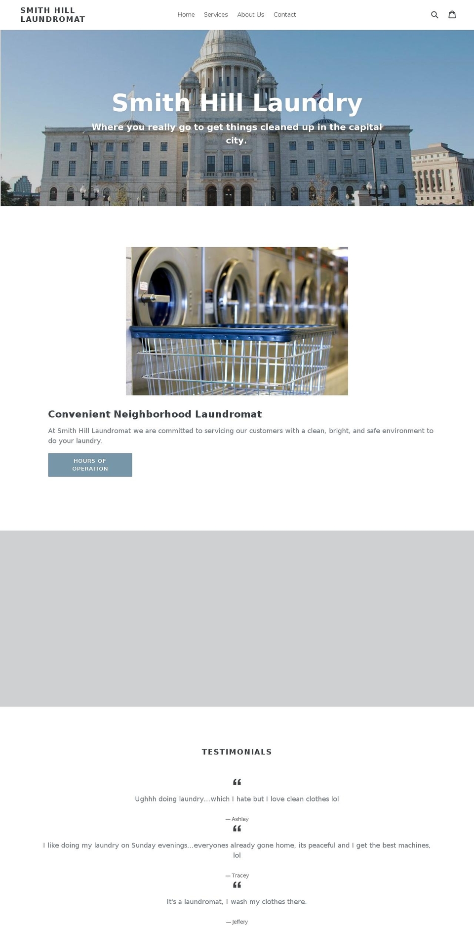 smithhill-laundromat.com — Shopify storefront screenshot