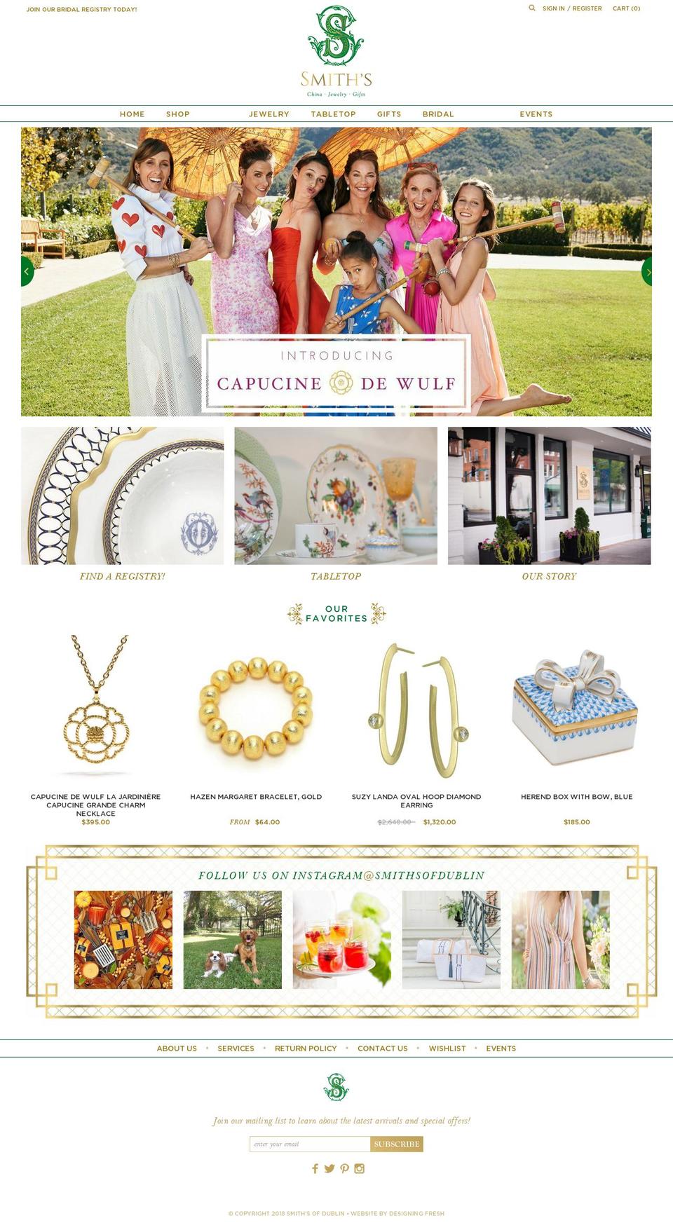 smithsofdublin.com — Shopify storefront screenshot