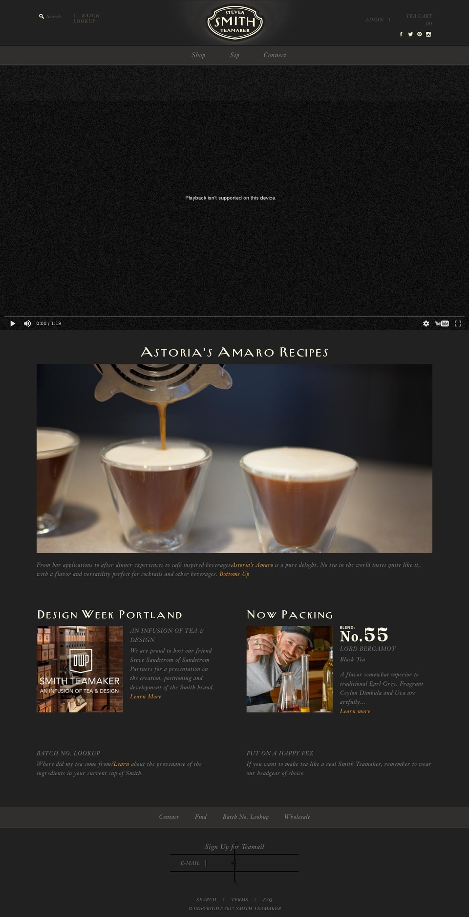 smithtea.com shopify website screenshot