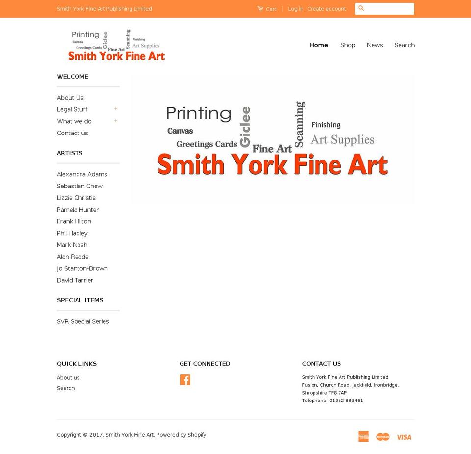 Classic SYFAP Shopify theme site example smithyork.com